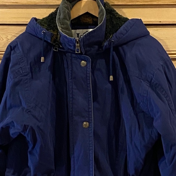 Vintage J.L.C Navy Blue Barn Coat - Picture 2 of 6